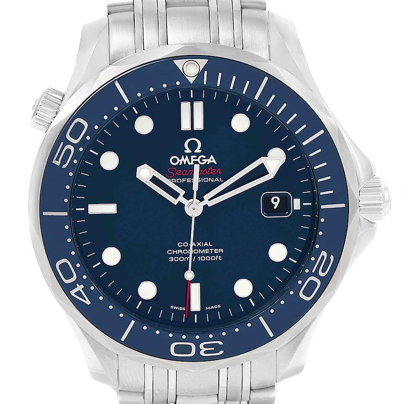 Omega Seamaster 41 Co-Axial Blue Dial Mens Watch 212.30.41.20.03.001 SwissWatchExpo