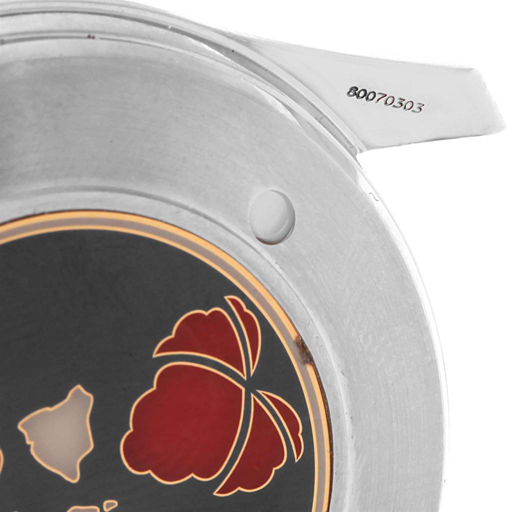 The image shows a close-up of the back case and lugs of an Omega Seamaster 2536.50.00 Men's Stainless Steel Black Dial 2536.50.00 Men's Stainless Steel Black Dial watch.