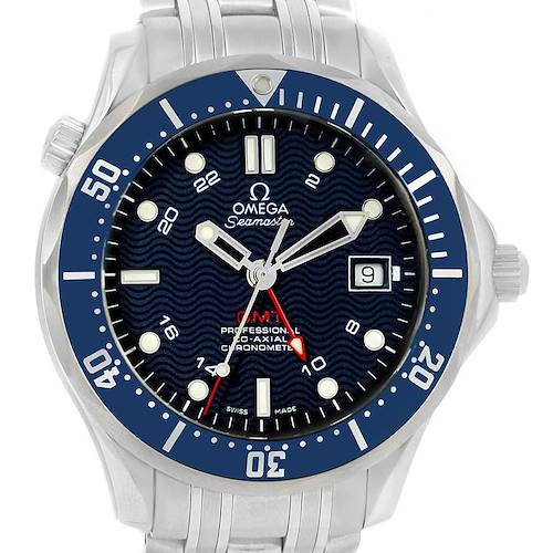 Photo of Omega Seamaster Bond 300M GMT Co-Axial Steel Watch 2535.80.00 Box Cards