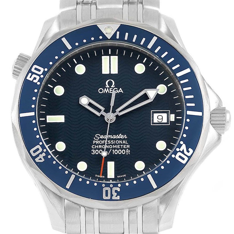 Omega Seamaster 41 Blue Dial Automatic Mens Watch 2531.80.00 Card SwissWatchExpo