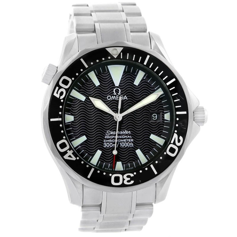 Omega Seamaster 41 300M Black Dial Mens Watch 2254.50.00 Card SwissWatchExpo