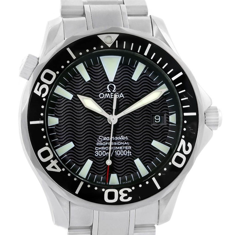 Omega Seamaster 41 300M Black Dial Mens Watch 2254.50.00 Card SwissWatchExpo