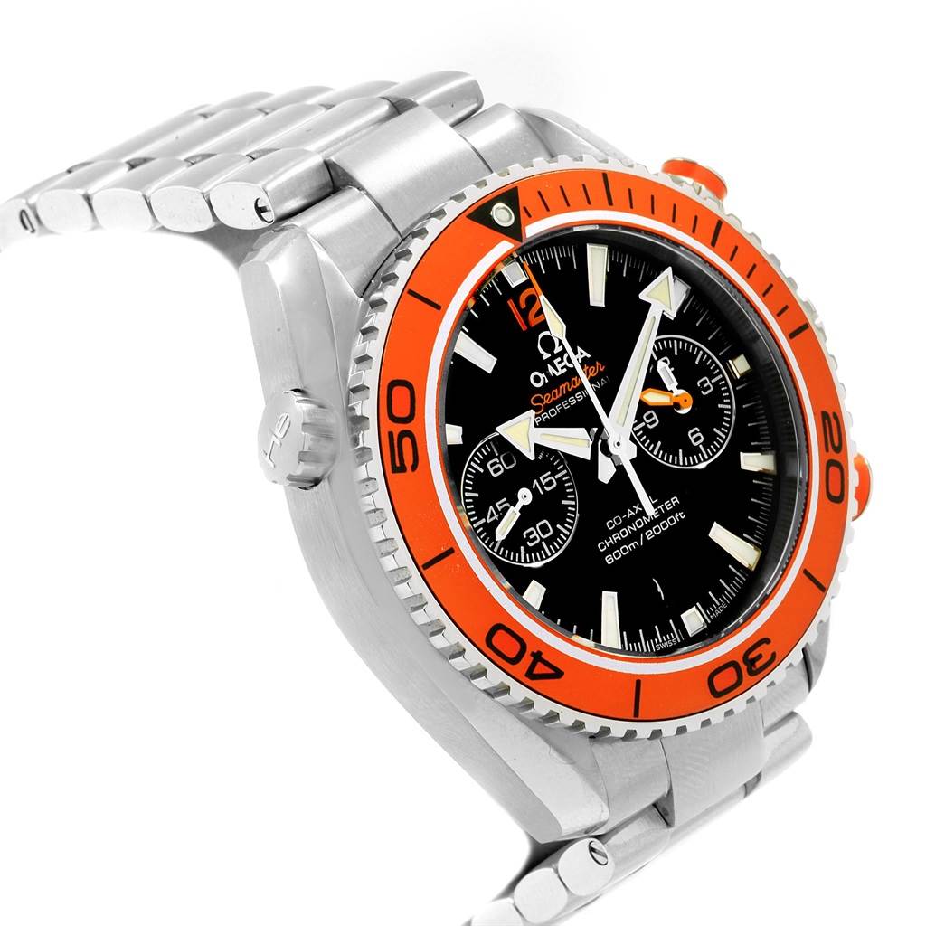 The image shows the Omega Seamaster 232.30.46.51.01.002 Men
s Stainless Steel Black Dial 232.30.46.51.01.002 Men
s Stainless Steel Black Dial watch at a slight side angle, highlighting the bracelet, bezel, and face details.