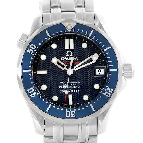 Photo of Omega Seamaster Midsize Co-Axial Blue Dial Watch 2222.80.00 Box Card