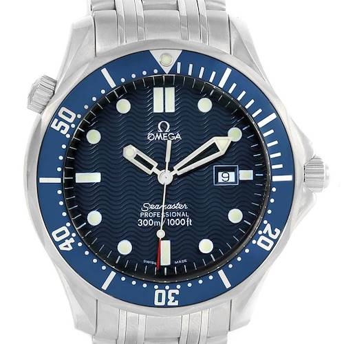 Photo of Omega Seamaster 41 James Bond Blue Wave Dial Steel Watch 2541.80.00