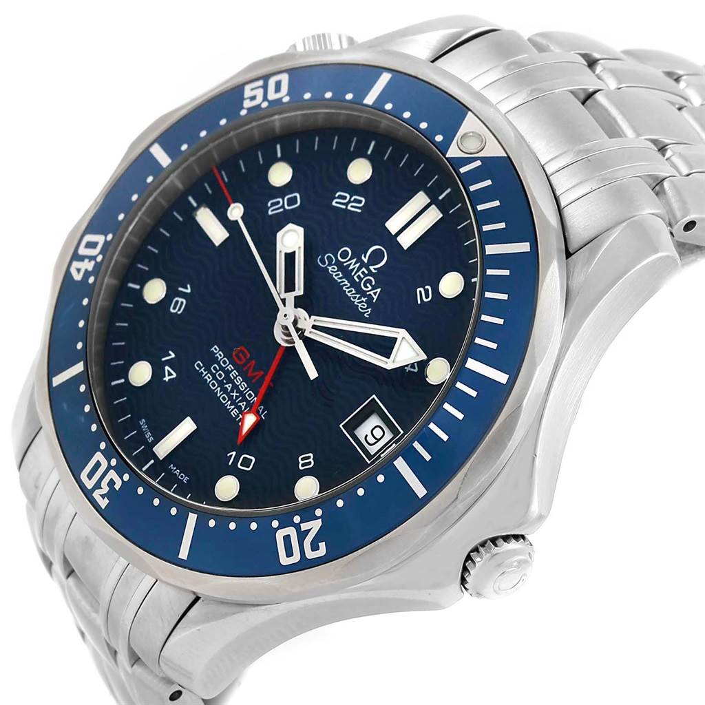 Omega Seamaster Bond 300M GMT Blue Dial Co-Axial Watch 2535.80.00 ...