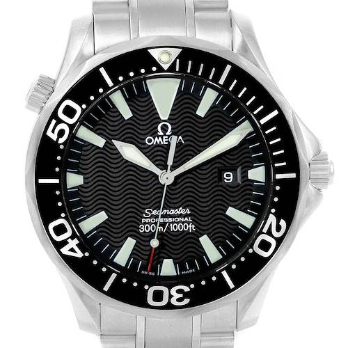Photo of Omega Seamaster 41mm Black Wave Dial Steel Mens Watch 2264.50.00