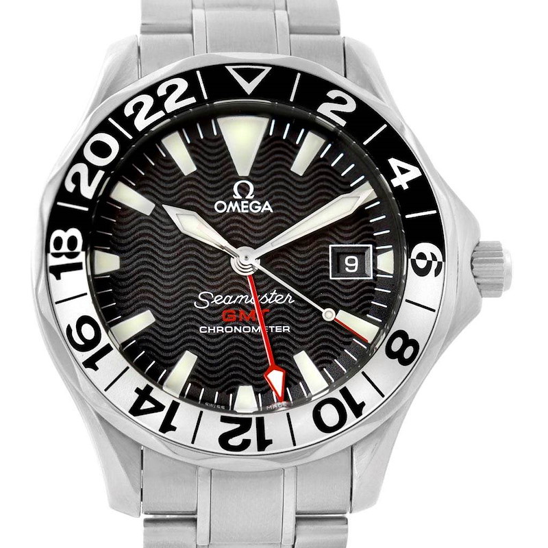 Omega Seamaster GMT 50th Anniversary Steel Mens Watch 2234.50.00 Box SwissWatchExpo