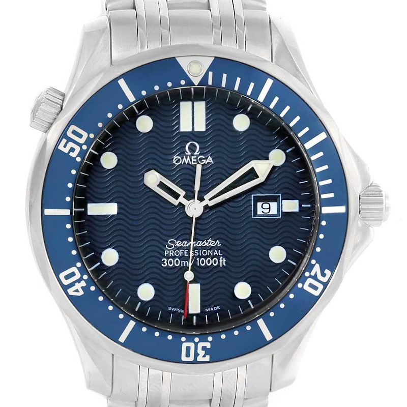 Omega Seamaster Bond Blue Dial 41mm Mens Watch 2541.80.00 Box Papers SwissWatchExpo