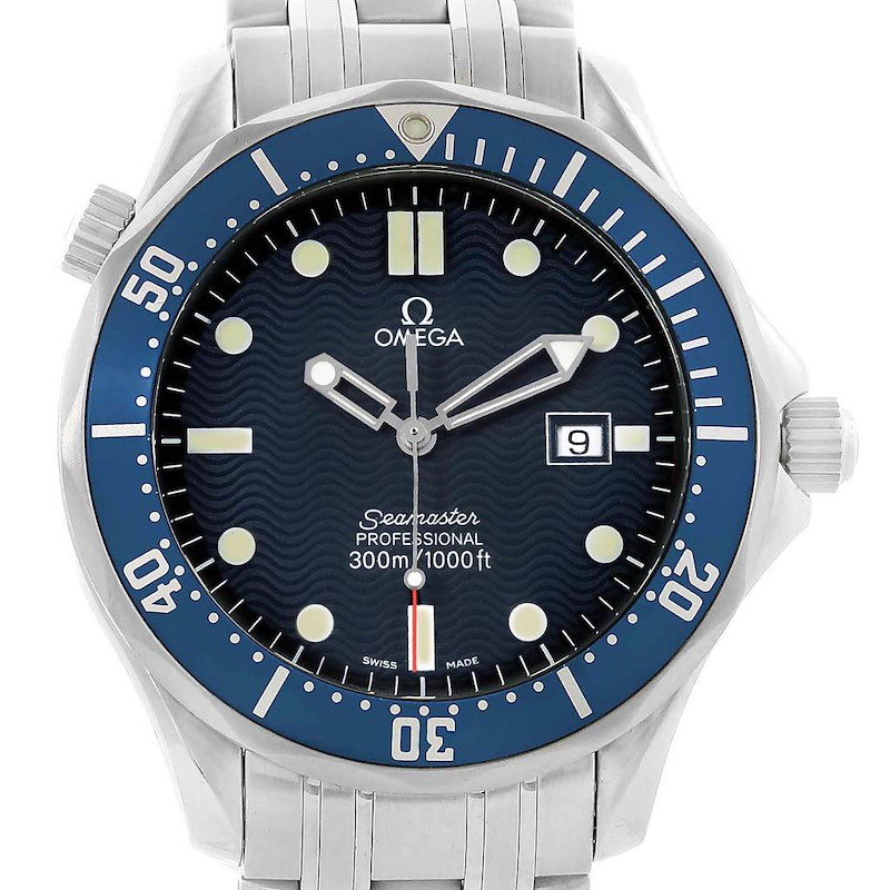 Omega Seamaster Bond Blue Dial 41mm Mens Watch 2541.80.00 SwissWatchExpo