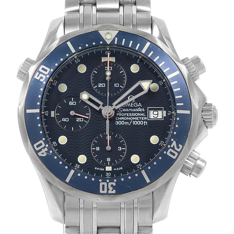 Omega Seamaster Bond Chronograph Steell Mens Watch 2599.80.00 SwissWatchExpo