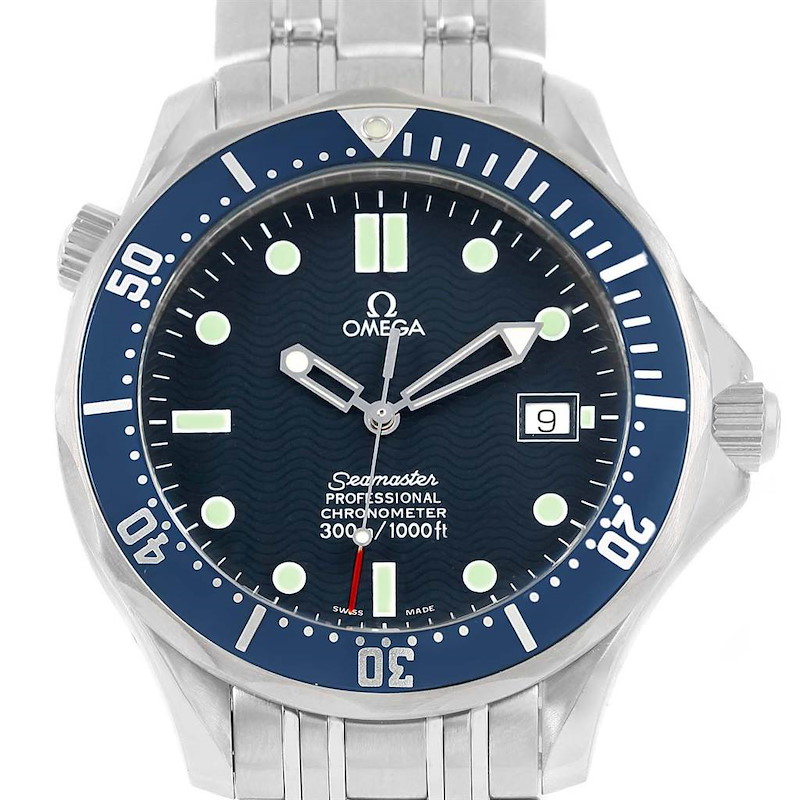 Omega Seamaster 300M Blue Dial Steel Mens Watch 2531.80.00 Card SwissWatchExpo