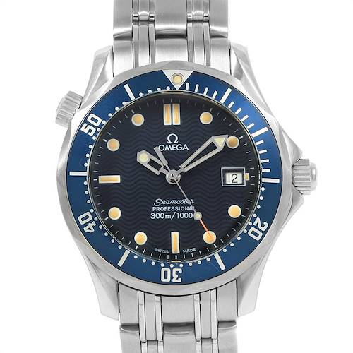 Photo of Omega Seamaster James Bond 36 Midsize Blue Wave Dial Watch 2561.80.00