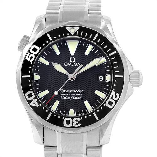 Photo of Omega Seamaster Midsize 36 Black Wave Dial Steel Mens Watch 2262.50.00
