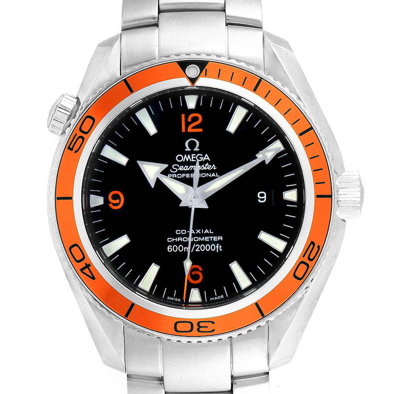 Omega Seamaster Planet Ocean Orange Bezel Automatic Watch 2209.50.00 SwissWatchExpo