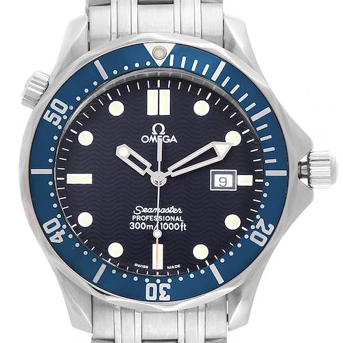 Photo of Omega Seamaster 41 James Bond Blue Wave Dial Steel Watch 2541.80.00
