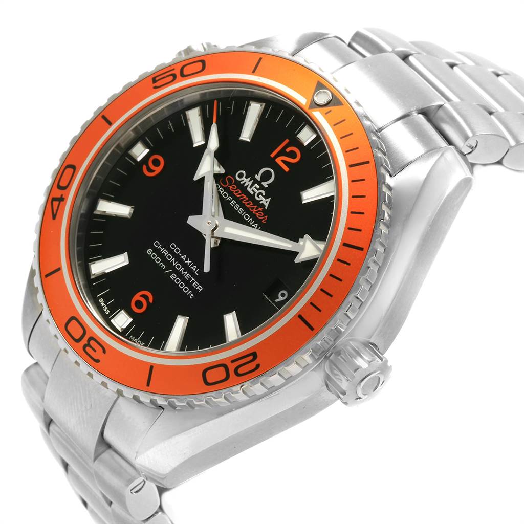 The Omega Seamaster 232.30.46.21.01.002 Men
s Stainless Steel Black Dial 232.30.46.21.01.002 Men
s Stainless Steel Black Dial watch is shown at a slight angle, highlighting the dial, bezel, crown, and bracelet.