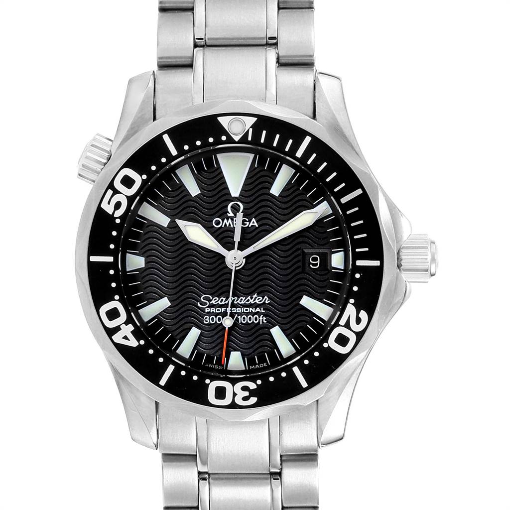 Omega Seamaster 36 Midsize Black Dial Steel Watch 2252.50.00 Box ...