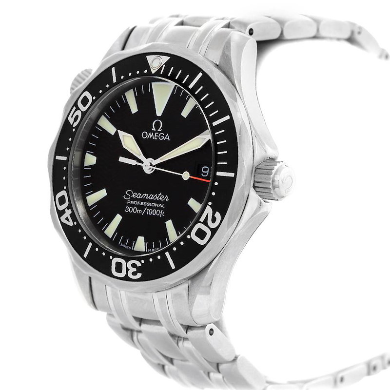 Omega Seamaster Midsize 36 Black Dial Steel Mens Watch 2262.50.00 SwissWatchExpo