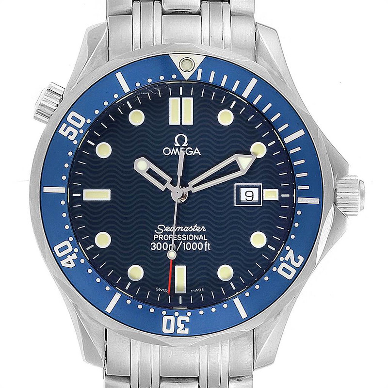 Omega Seamaster Bond Blue Dial 41mm Mens Watch 2541.80.00 Box Card SwissWatchExpo