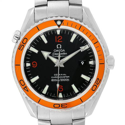 Photo of Omega Seamaster Planet Ocean XL Orange Bezel Mens Watch 2208.50.00