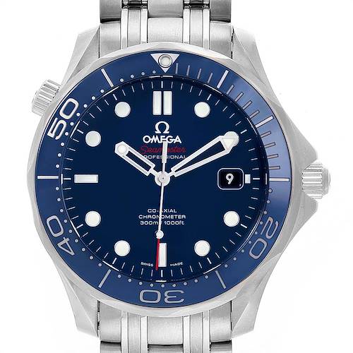 Photo of Omega Seamaster Diver Co-Axial Mens Watch 212.30.41.20.03.001 Box Card