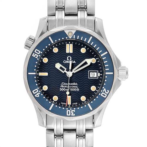 Photo of Omega Seamaster James Bond 36 Midsize Blue Wave Dial Watch 2561.80.00