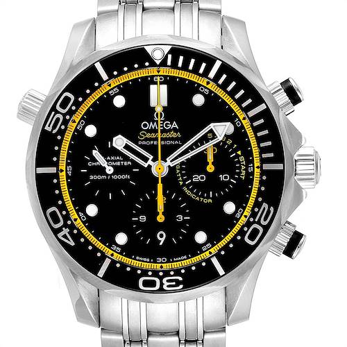 Photo of Omega Seamaster Regatta Yellow Hands Watch 212.30.44.50.01.002 Card