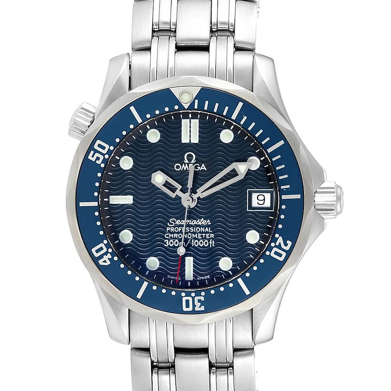 Omega Seamaster Midsize 36 Blue Dial Automatic Steel Watch 2551.80.00 SwissWatchExpo