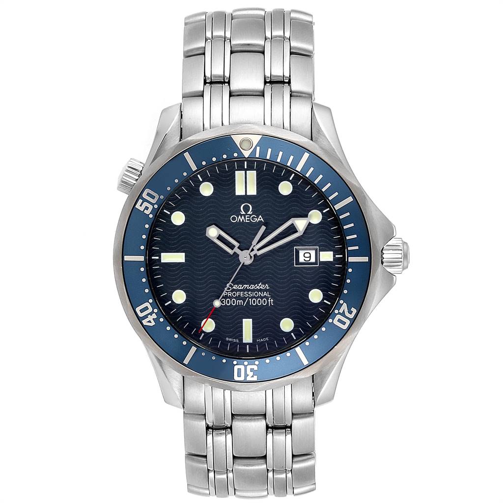 Omega Seamaster 41 Bond Blue Wave Dial Steel Mens Watch 2541.80.00 ...