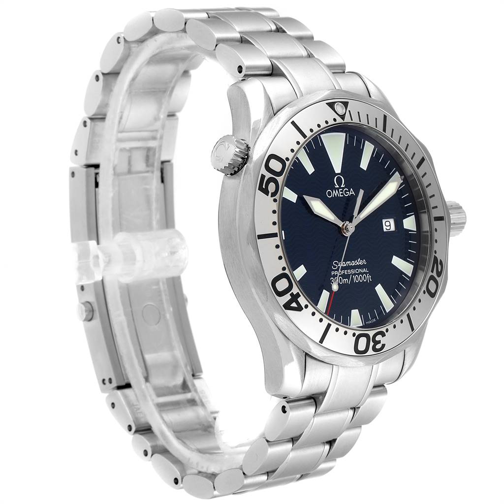 Omega Seamaster Blue Wave Dial Steel Mens Watch 2265.80.00 | SwissWatchExpo