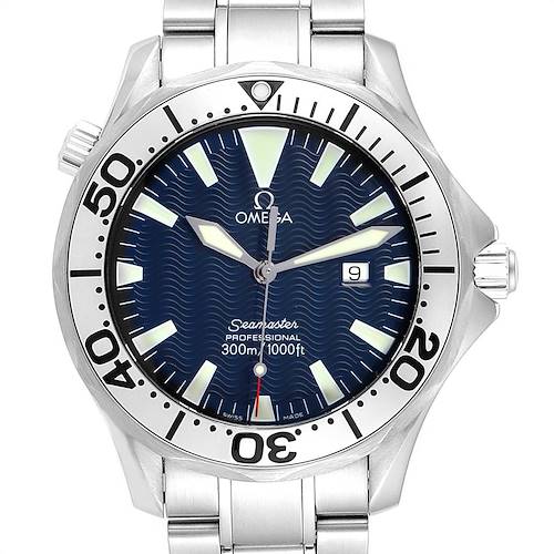 Photo of Omega Seamaster Blue Wave Dial Steel Mens Watch 2265.80.00