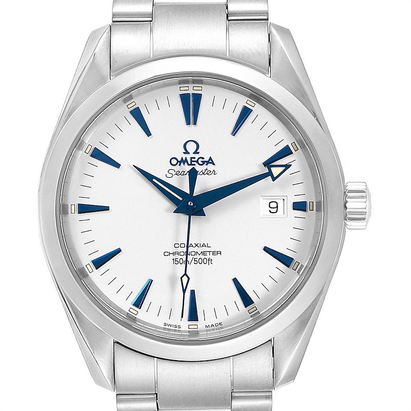 Omega Seamaster Aqua Terra Blue Hands Steel Mens Watch 2503.33.00 SwissWatchExpo