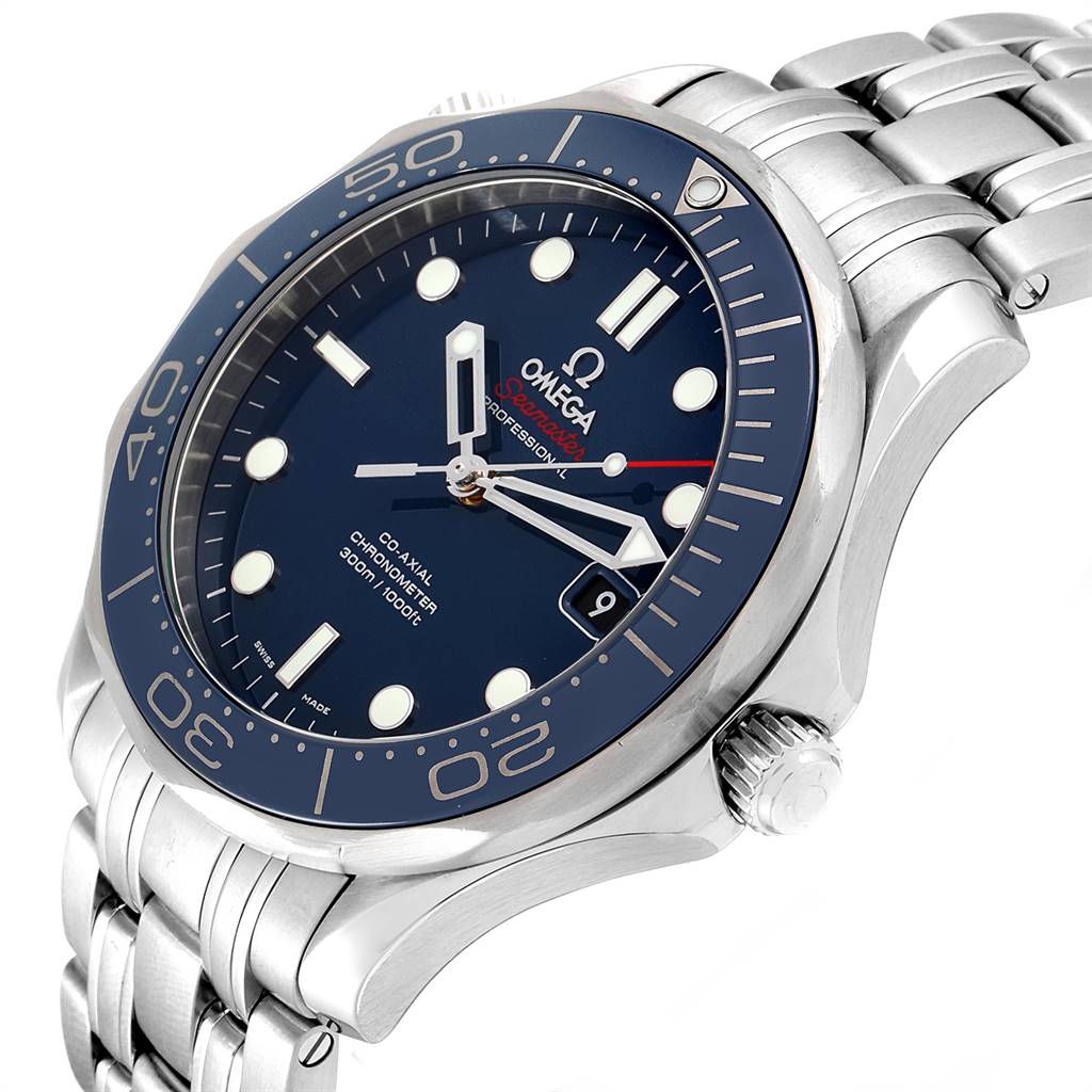 Omega Seamaster 41mm Co-Axial Blue Dial Mens Watch 212.30.41.20.03.001 ...