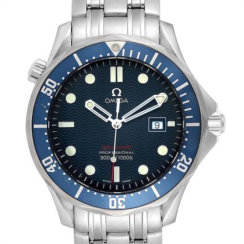 Photo of Omega Seamaster Bond 300M Blue Wave Dial Mens Watch 2221.80.00