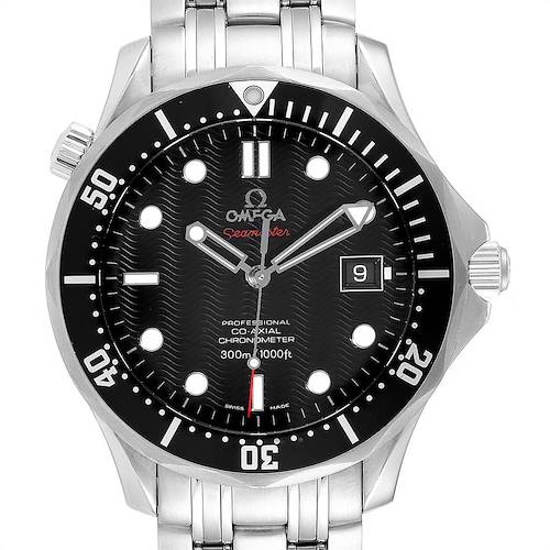 Photo of Omega Seamaster Black Wave Dial Steel Mens Watch 212.30.41.20.01.002 Card