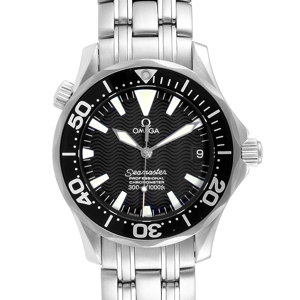 Omega Seamaster 36mm Midsize Black Wave Dial Steel Watch 2252.50.00 ...