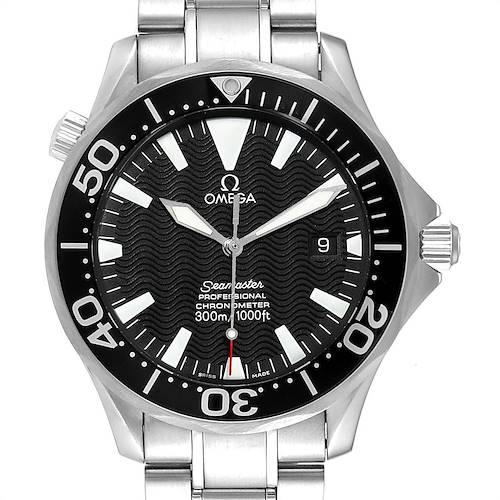 Photo of Omega Seamaster 41mm Black Wave Dial Steel Mens Watch 2254.50.00