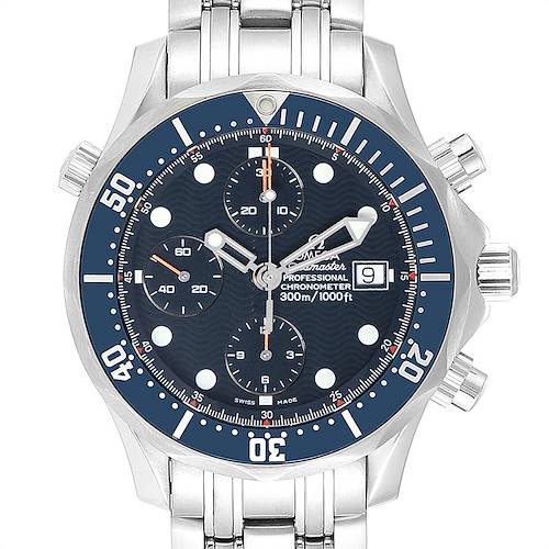 Photo of Omega Seamaster Bond Blue Dial Chronograph Steel Mens Watch 2599.80.00