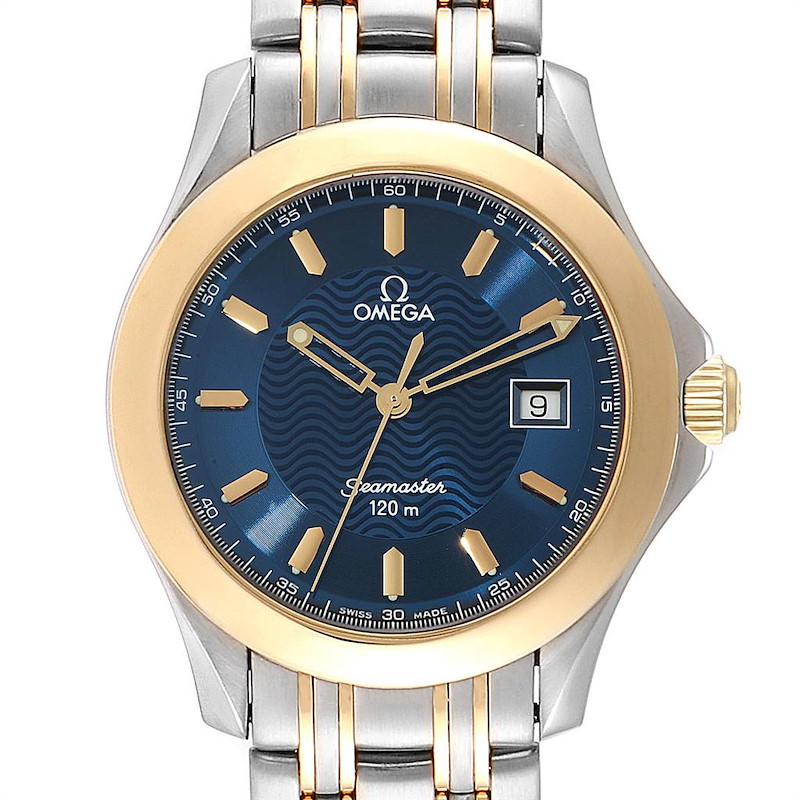 Omega Seamaster 120M Steel Yellow Gold Blue Dial Quarz Watch 2311.81.00 SwissWatchExpo