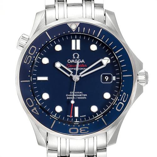 Photo of Omega Seamaster 41mm Co-Axial Blue Dial Mens Watch 212.30.41.20.03.001