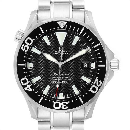 Photo of Omega Seamaster 41mm Black Wave Dial Steel Mens Watch 2254.50.00