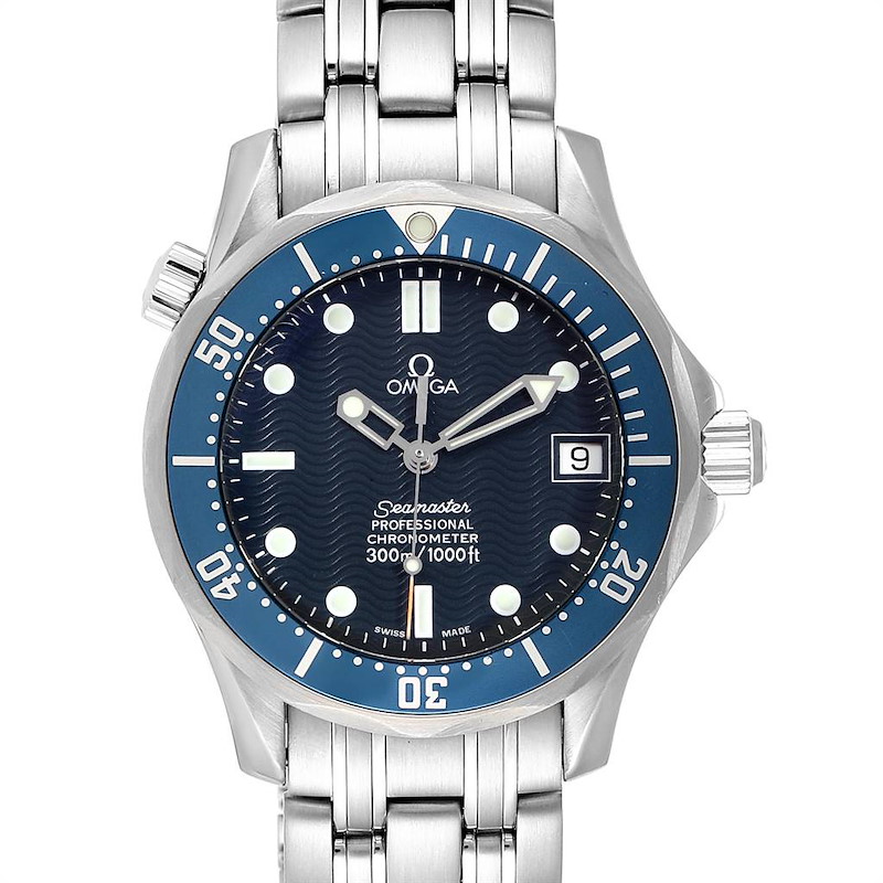 Omega Seamaster Midsize 36mm Blue Dial Steel Mens Watch 2551.80.00 Card SwissWatchExpo