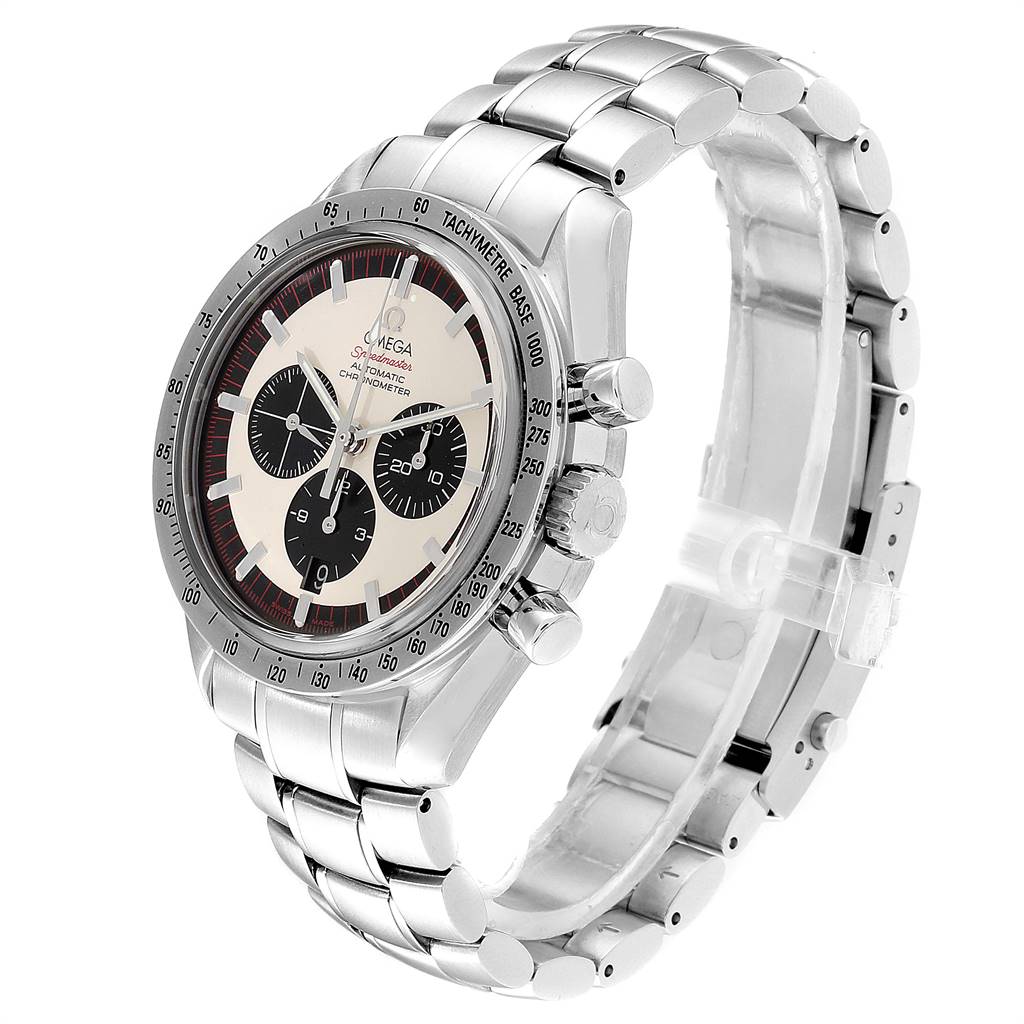 The image shows an Omega Seamaster 3559.32.00 Men's Stainless Steel Silver Dial 3559.32.00 Men's Stainless Steel Silver Dial watch from a three-quarter angle, displaying the face, bezel, crown, and bracelet.