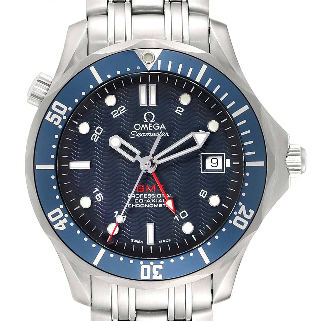 Omega Seamaster Bond 300M GMT Blue Dial Co-Axial Watch 2535.80.00 ...