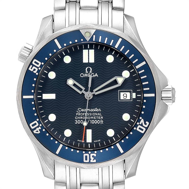 Omega Seamaster 300M Blue Dial Steel Mens Watch 2531.80.00 SwissWatchExpo