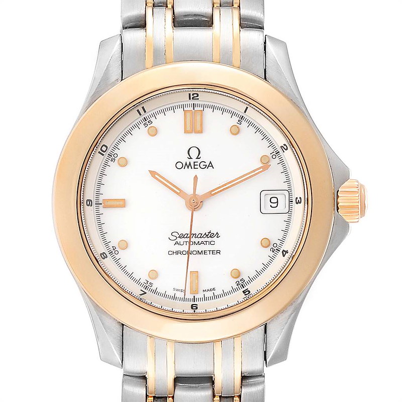 Omega Seamaster Steel Rose Gold 36mm Automatic Mens Watch 168.1501 SwissWatchExpo