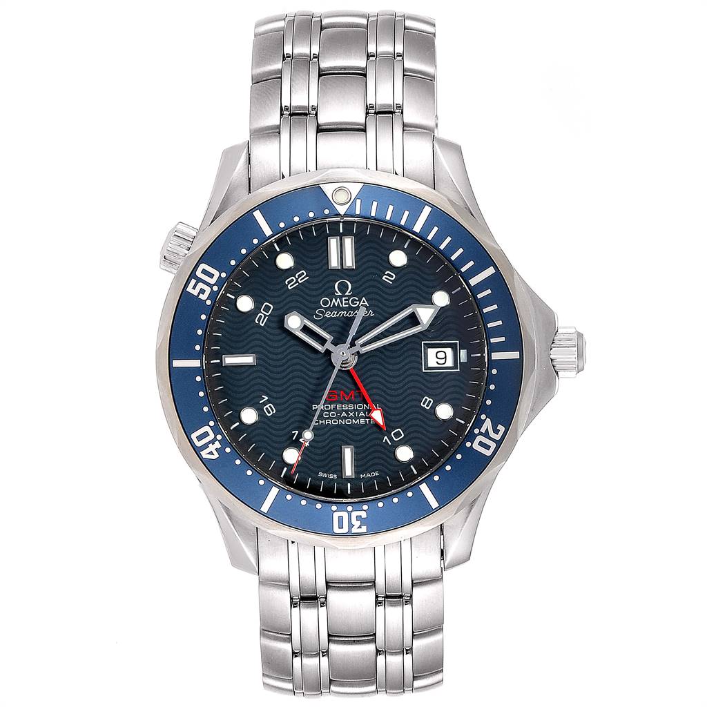 Omega Seamaster Bond 300M GMT Co-Axial Mens Watch 2535.80.00 Box Card ...