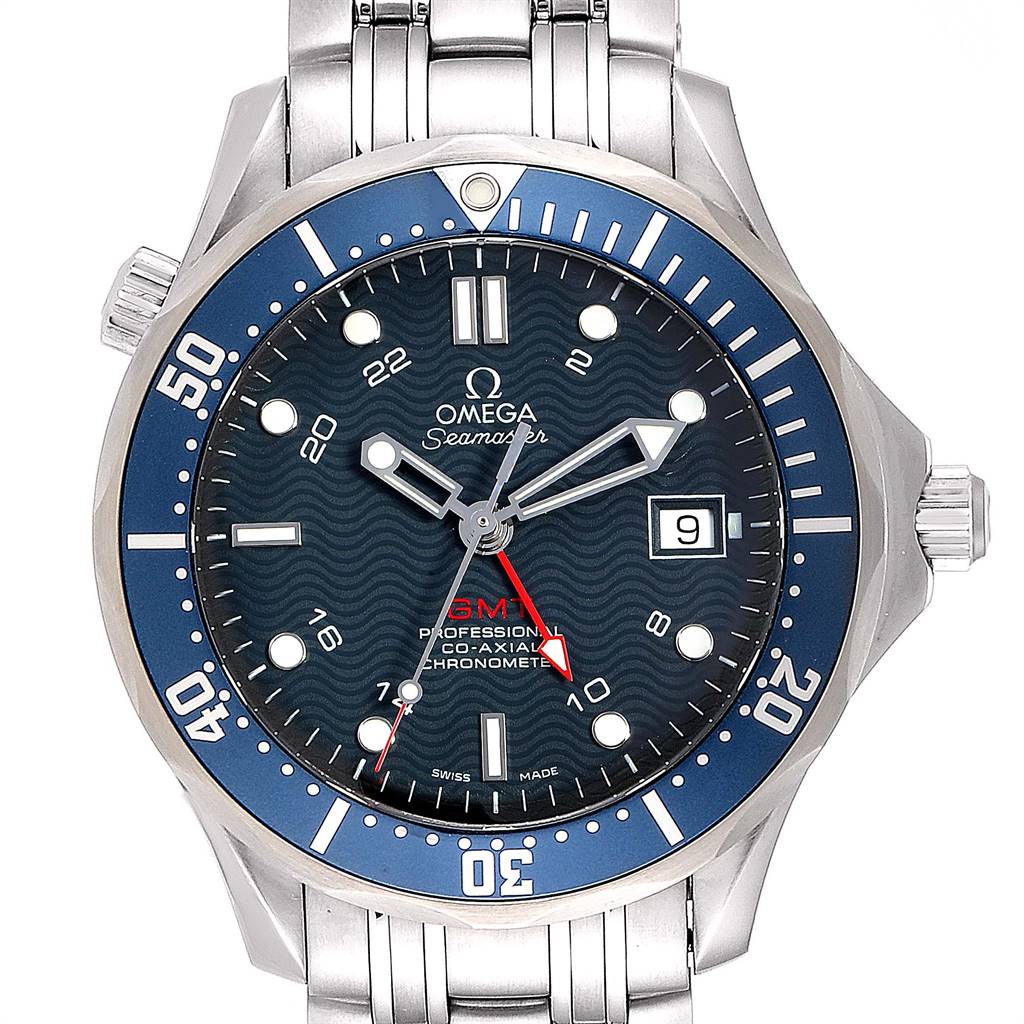 Omega Seamaster Bond 300M GMT Co-Axial Mens Watch 2535.80.00 Box Card ...