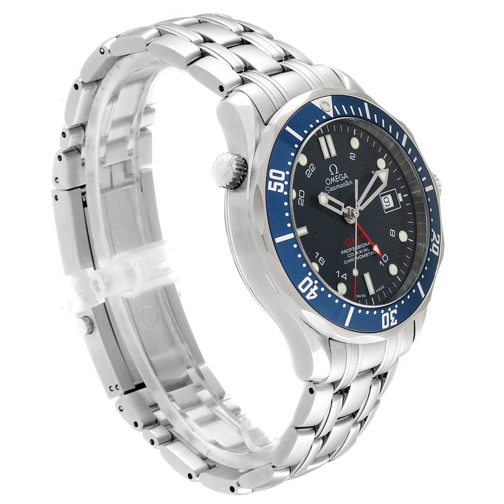 Omega Seamaster Bond 300M GMT Co-Axial Mens Watch 2535.80.00 Box Card ...